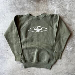 VINTAGE 50S 60S SWEATSHIRT GOOD SAMARITAN SCHOOL OF NURSING MENS S GREEN RAGLAN